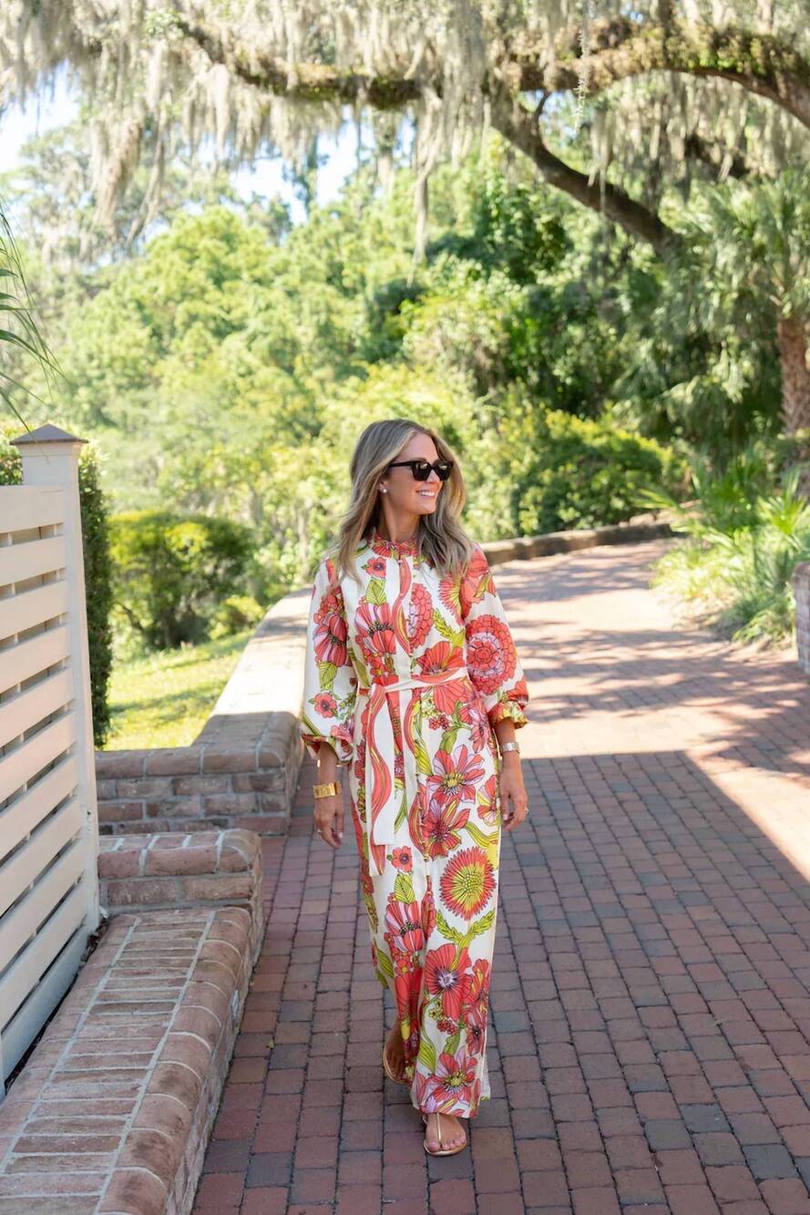 NEW SAIL TO SABLE aria midi dress in vintage garden floral